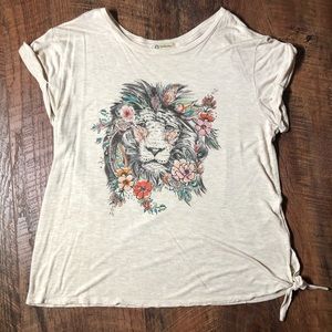 Democracy, Large, Whimsical Lion t-shirt